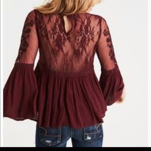 American Eagle burgundy shirt! NWT